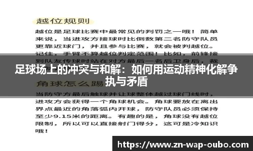 足球场上的冲突与和解：如何用运动精神化解争执与矛盾